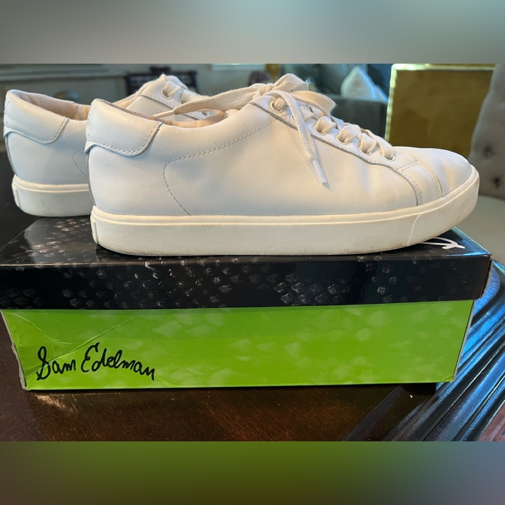 Sam Edelman Ethyl Leather shoe. White 8m